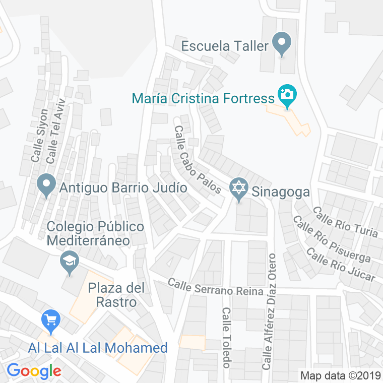 Código Postal calle Cabo De Gata en Melilla