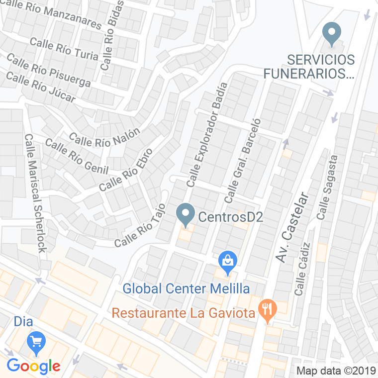 Código Postal calle Explorador Badia en Melilla