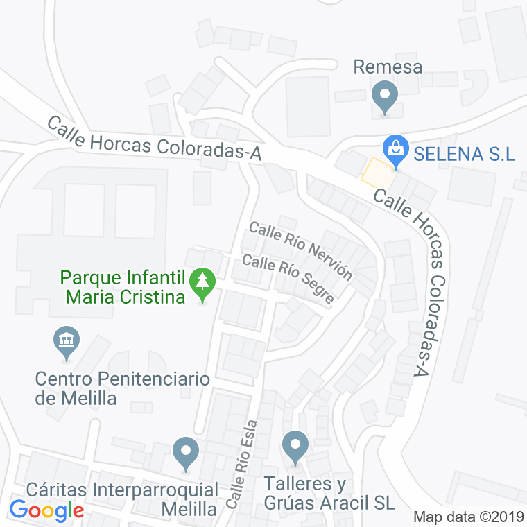 Código Postal calle Rio Segre en Melilla