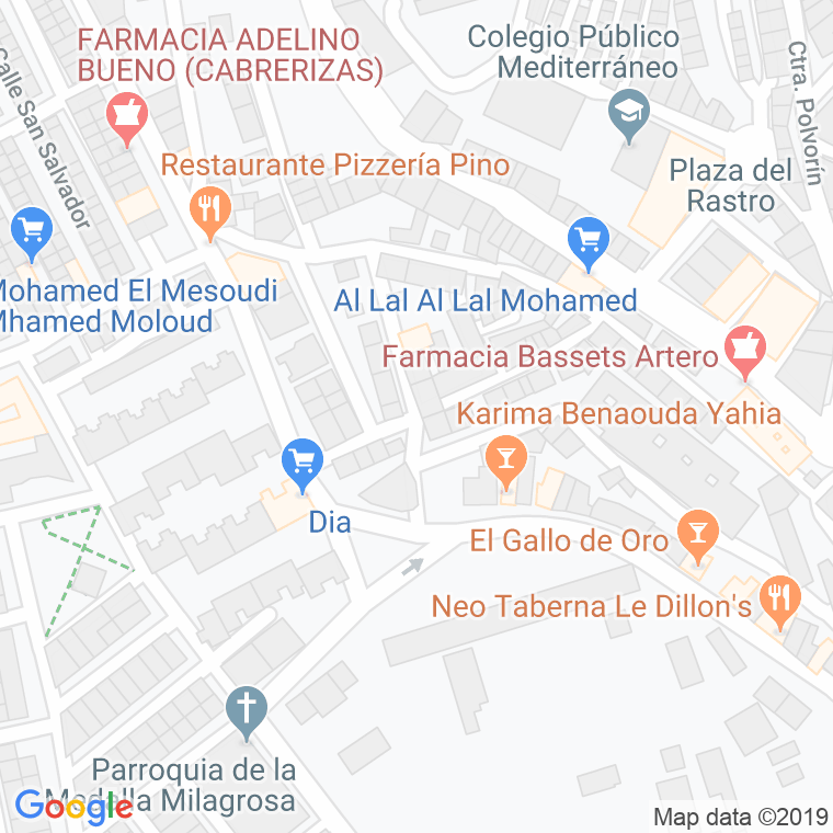 Código Postal calle San Antonio De Padua en Melilla