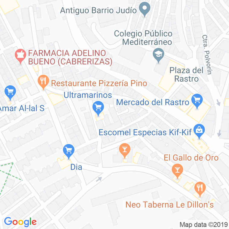 Código Postal calle San Francisco De Asis en Melilla