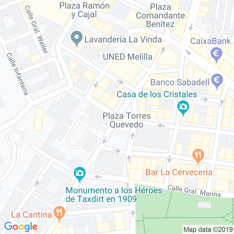 Código Postal calle Torres Quevedo, plaza en Melilla