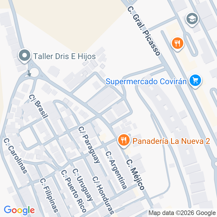Código postal de Trva Mejico, Segunda en Melilla