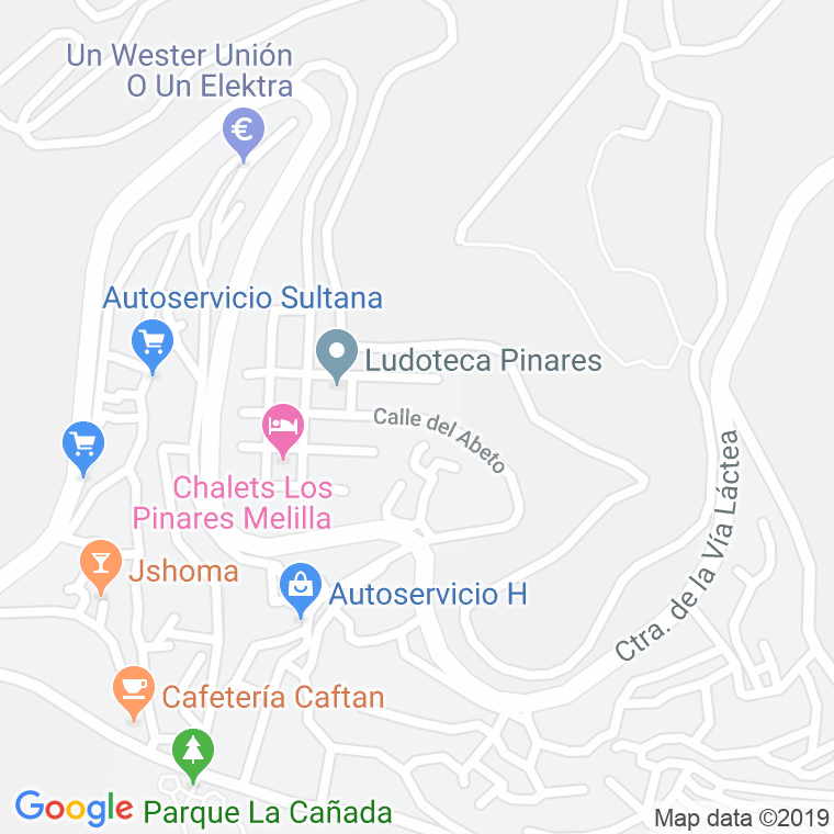 Código Postal calle Abeto, Del en Melilla