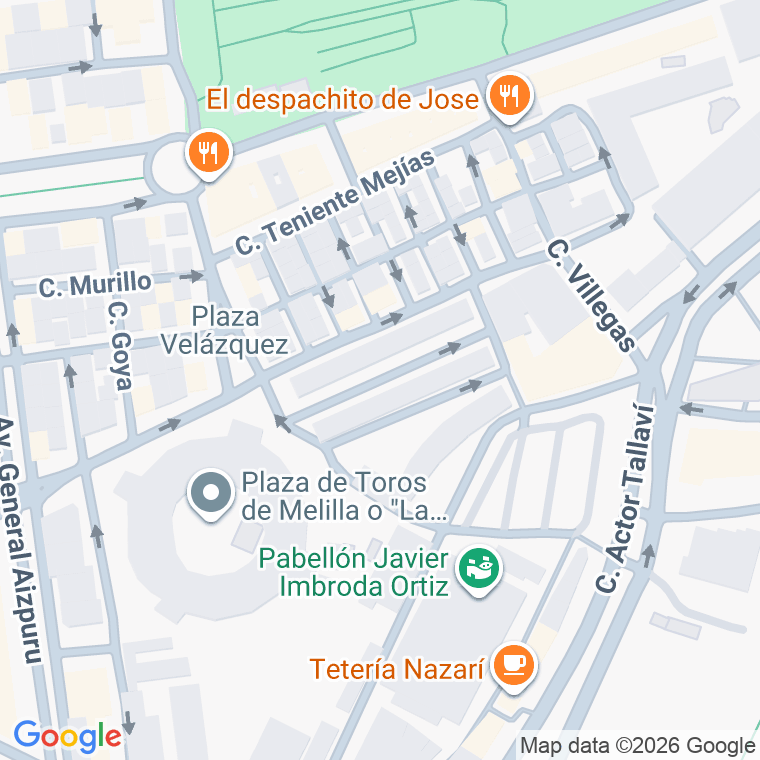 Código postal de Calle Maestro Mariano Bartolome en Melilla