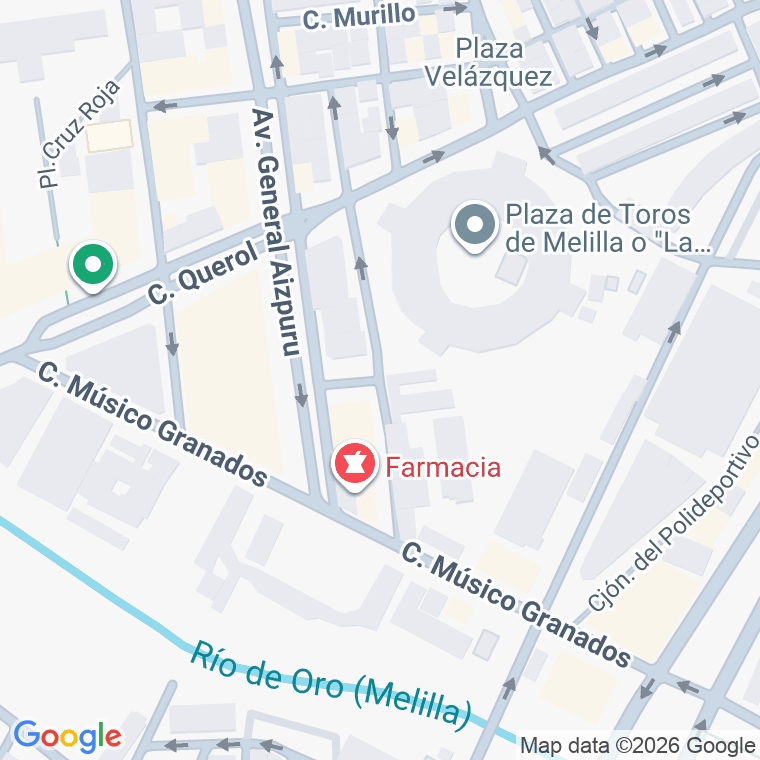 Código postal de Plaza Velazquez Gil de Arana en Melilla