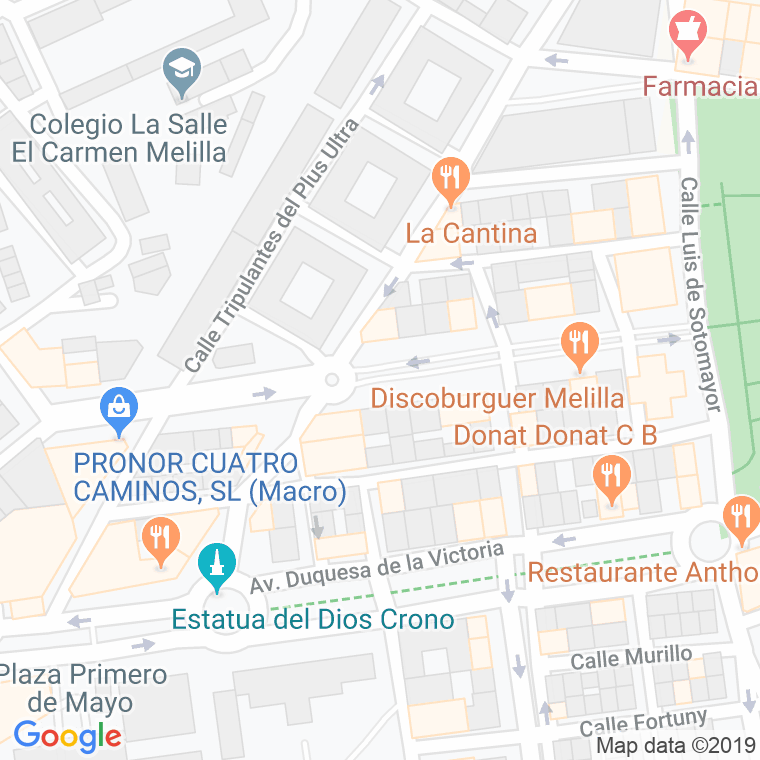 Código Postal calle Carlos De Arellano   (Impares Del 1 Al 19)  (Pares Del 2 Al 18) en Melilla