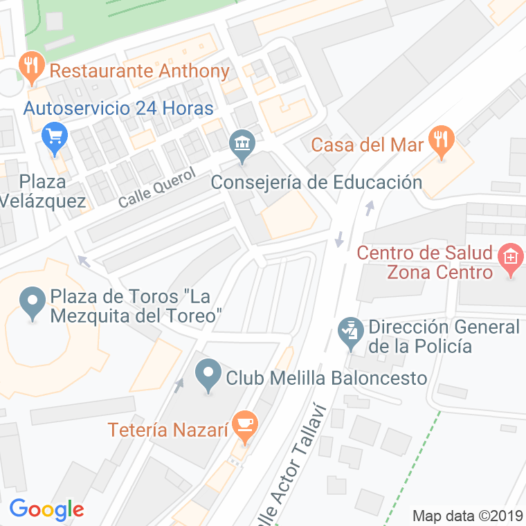Código Postal calle Fernandez De Castro, plaza en Melilla