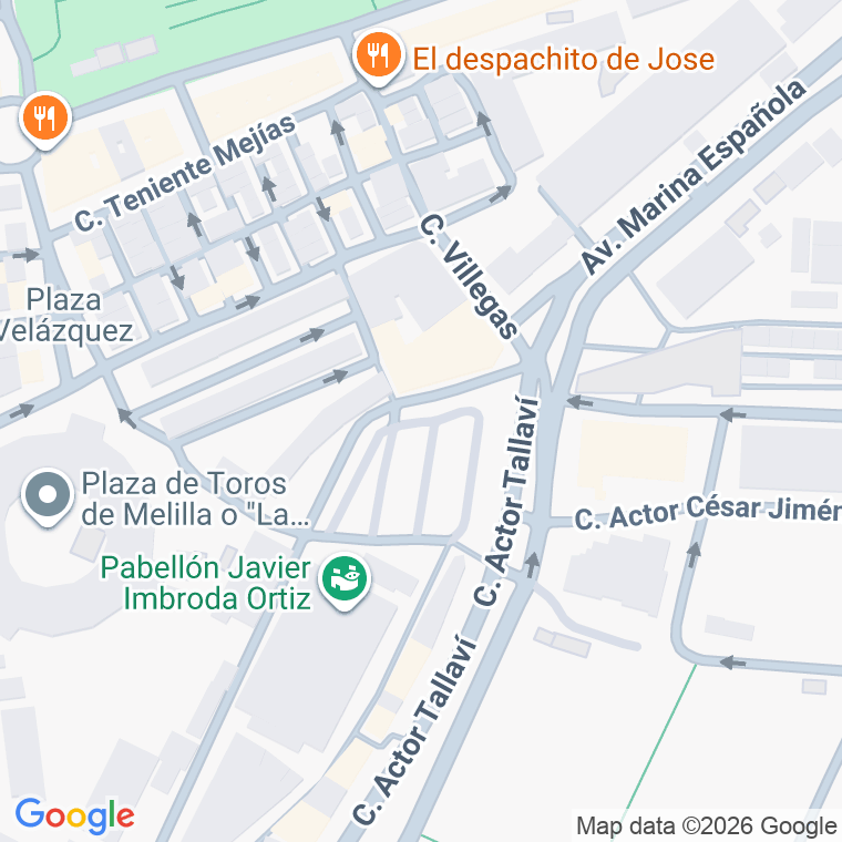Código postal de Fernandez de Castro, Plaza en Melilla
