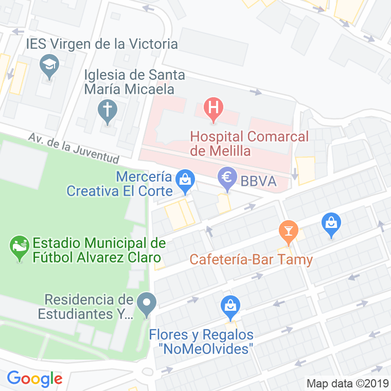 Código Postal calle Alfonso I en Melilla