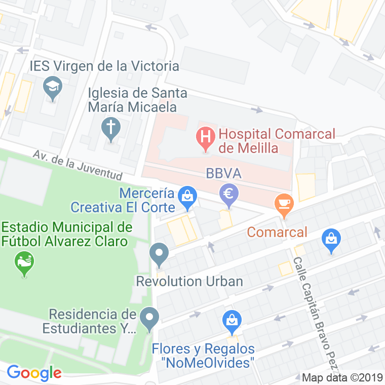 Código Postal calle Espalda De Remonta en Melilla