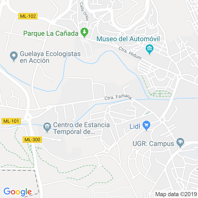 Código Postal calle Farhana, De, carretera en Melilla