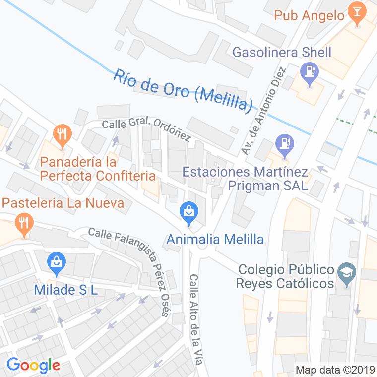 Código Postal calle Francisco Sanchez Barbero en Melilla
