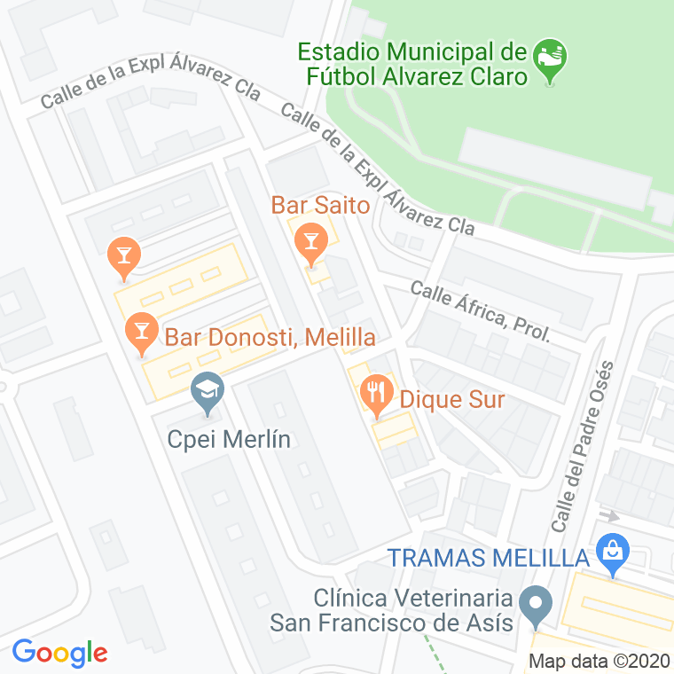 Código Postal calle General Gotarredona en Melilla