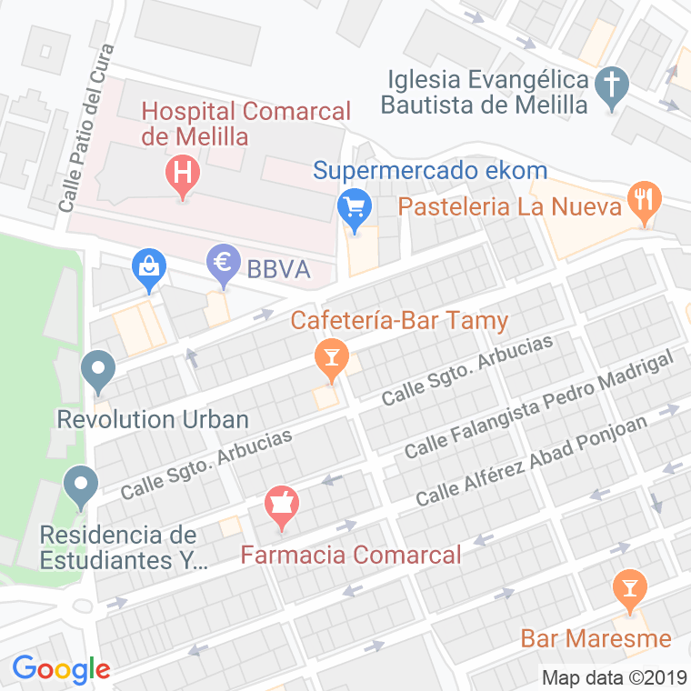 Código Postal calle Julio Ruiz De Alda en Melilla