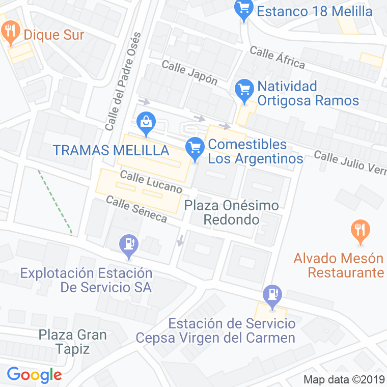 Código Postal calle Lucano en Melilla