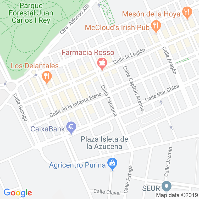 Código Postal calle Infanta Elena De España, avenida en Melilla