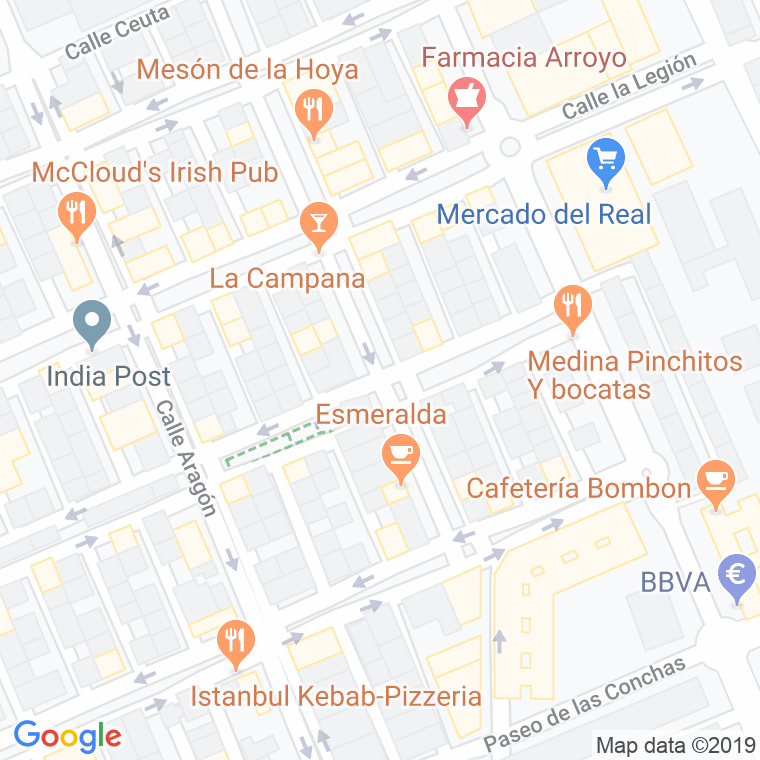 Código Postal calle Infantas De España en Melilla