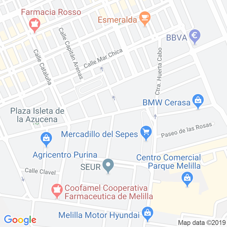 Código Postal calle Jazmin en Melilla