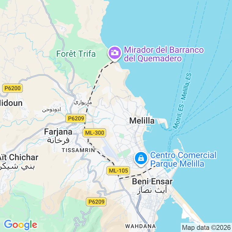 Código postal de Codigo Correspondencia para Organismos Oficiales en Melilla